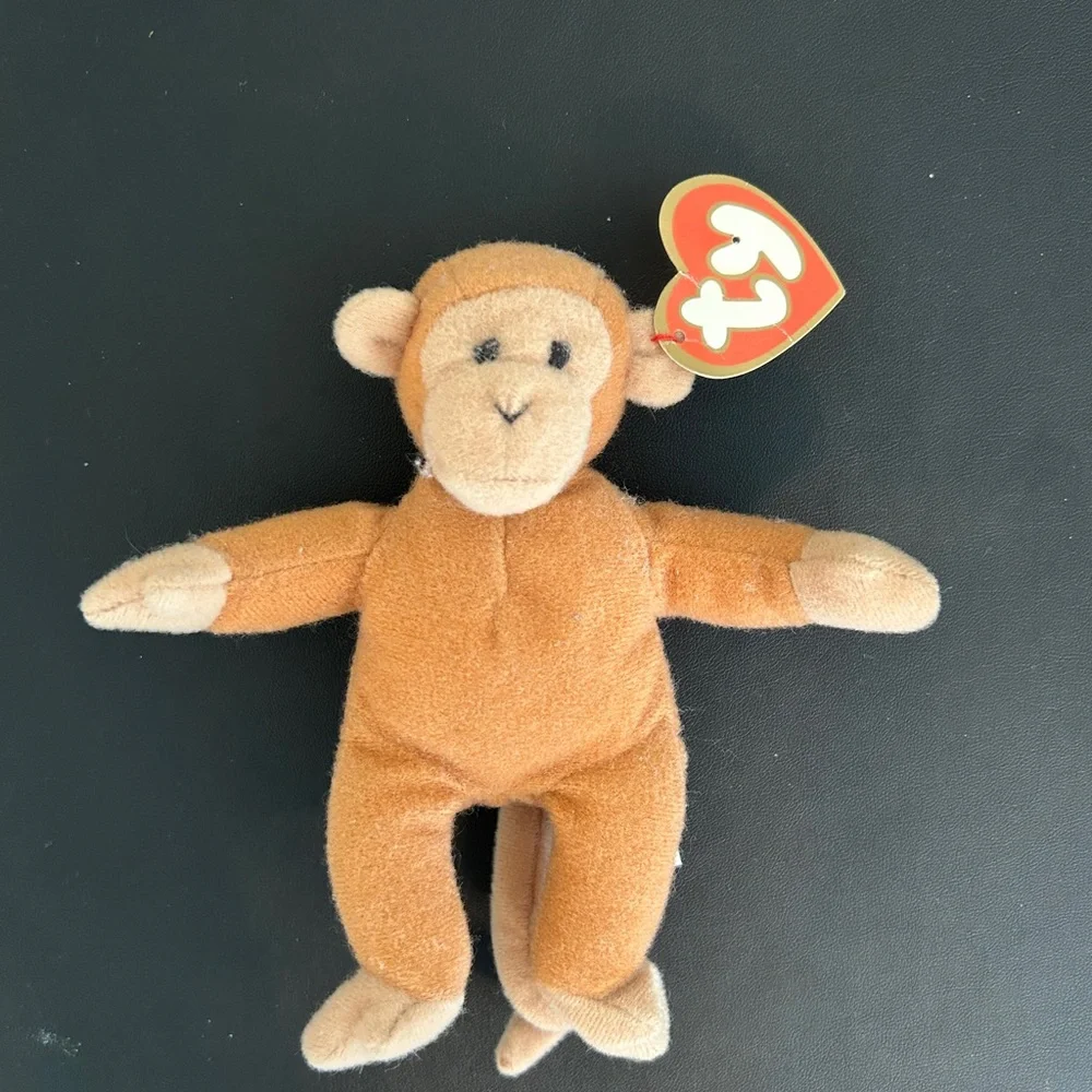 Ty Brown Plush Stuffed Animal Monkey - Picture 1 of 5